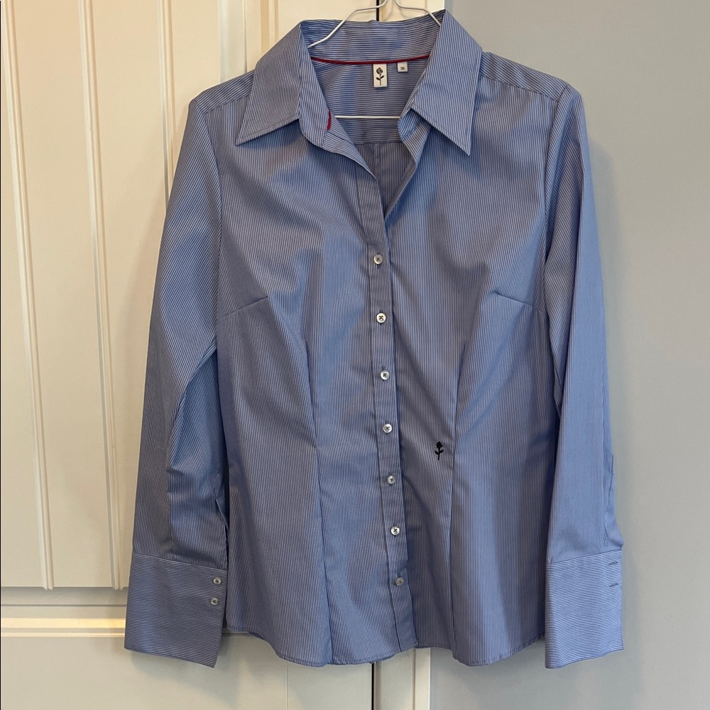 Seidensticker Blue White Striped Blouse 36